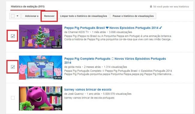 Como apagar o histórico de visualizações no Youtube