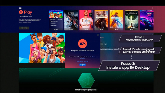 Vincule a partir de amanhã sua conta Xbox Game Pass o EA Play