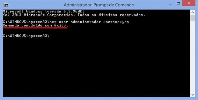 Ativando o usurio Administrador