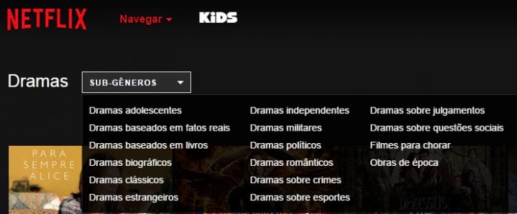 Truque na web faz Netflix mostrar todas as categorias de filmes disponíveis