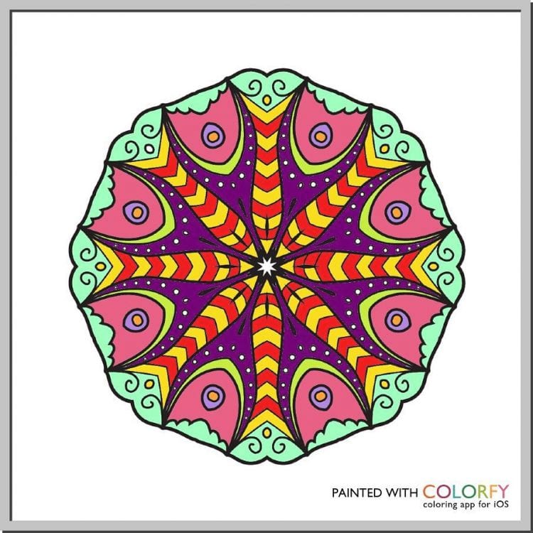 Desenho de Mandala planetária para Colorir - Colorir.com