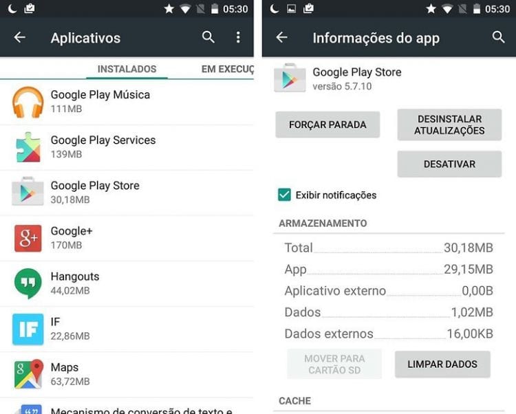 Playstore não abre