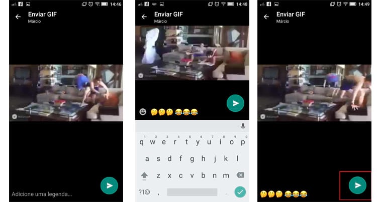 Como criar um GIF de um vídeo do  e como enviá-lo no WhatsApp