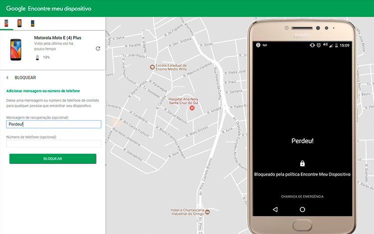 Encontre meu dispositivo proteger meu dispositivo