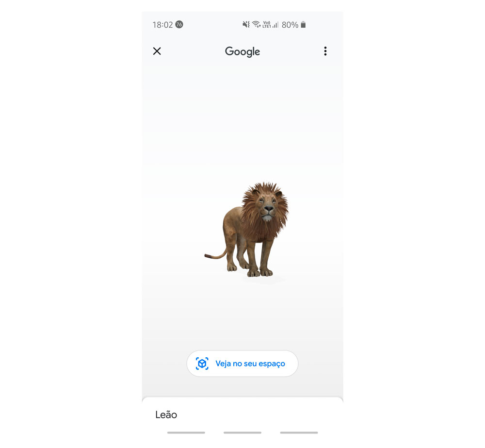 Cómo ver los animales 3D de Google en iPhone y Android: leones