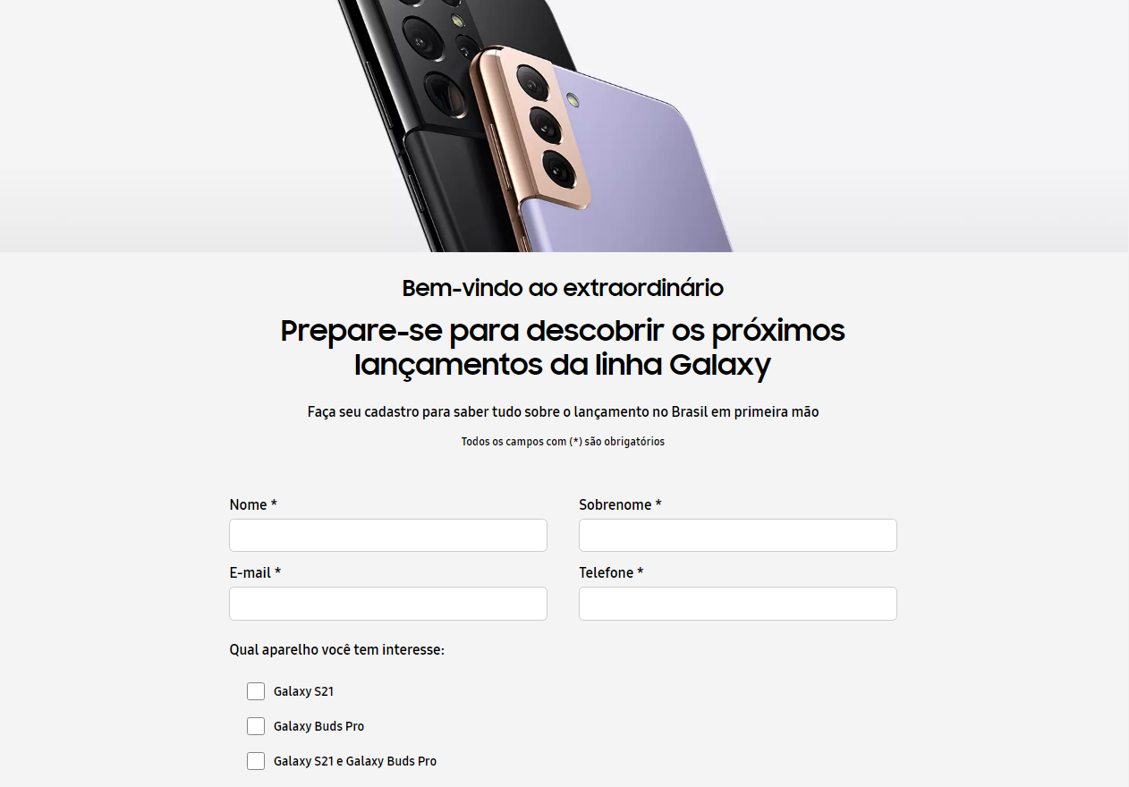 Samsung Galaxy: S21 Ultra, S21+, S21 e Buds Pro já estão disponíveis para  pré-venda no Brasil – Samsung Newsroom Brasil