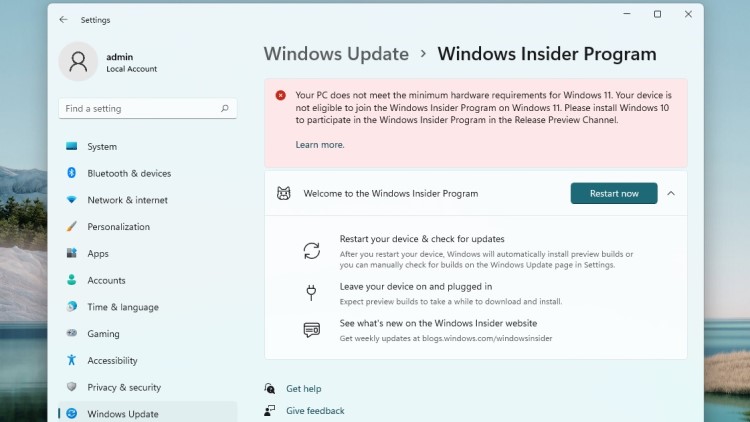 Atualize para o Windows 11 sem atender aos requisitos