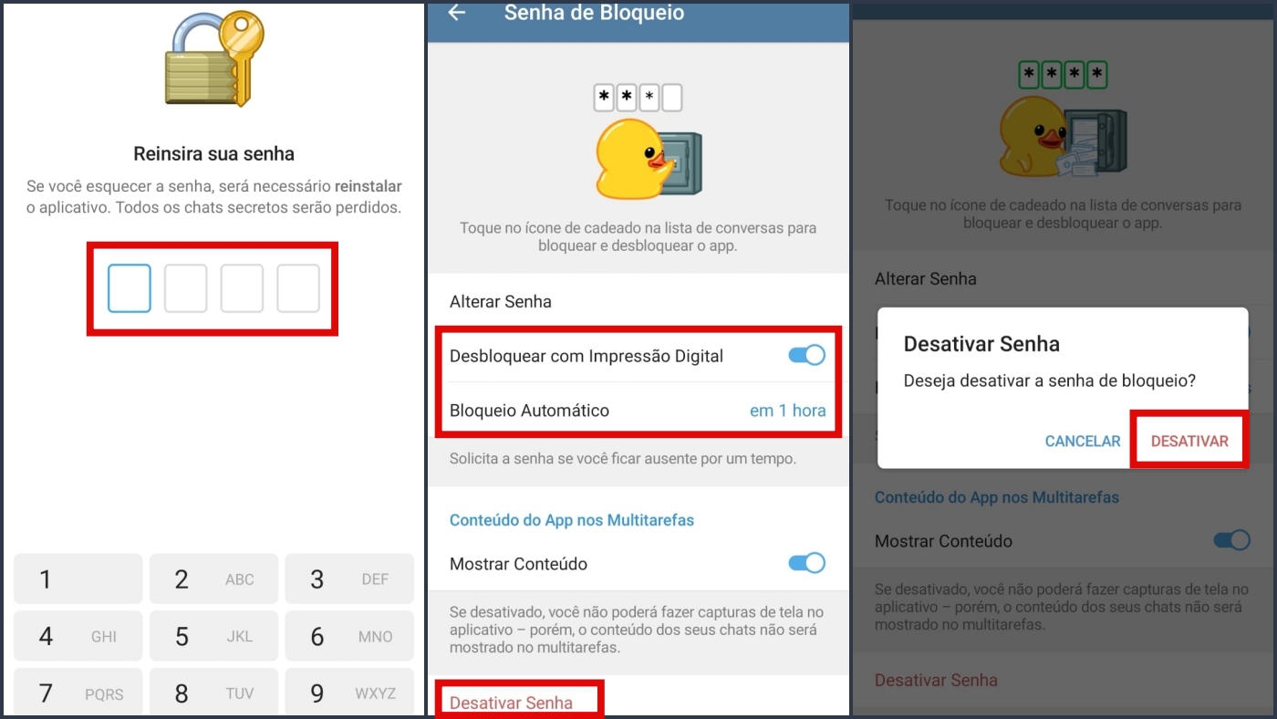 Como bloquear o Telegram com senha no computador