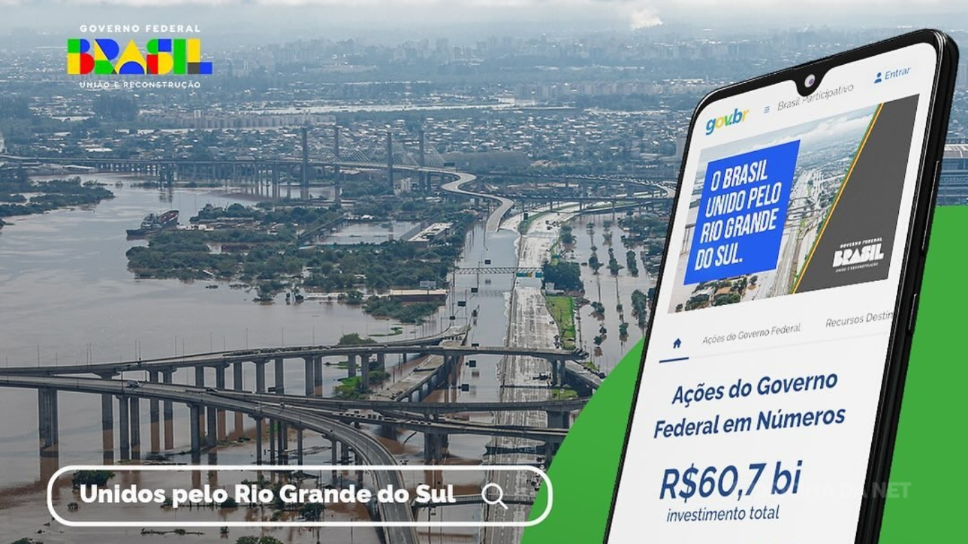 Brasil Participativo: plataforma do governo para auxiliar o RS. Imagem: Gverno Federal/Reprodução