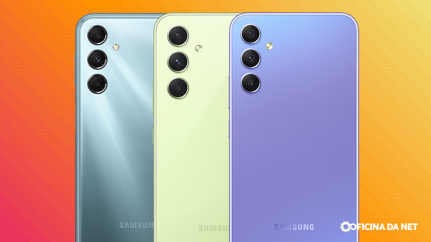 Celulares Samsung com telas de qualidade