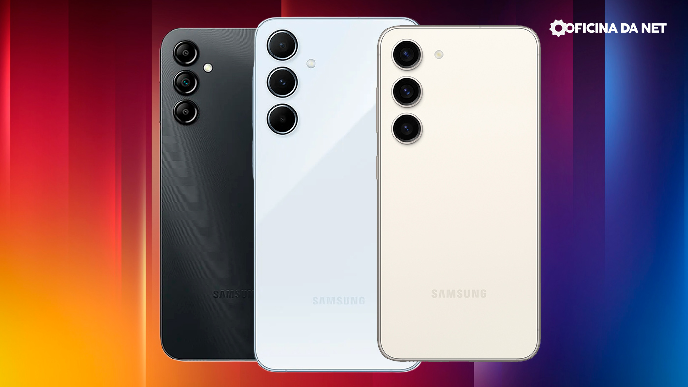 3 celulares da Samsung