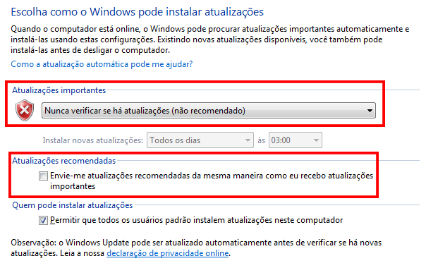 Saiba Como Desativar E Ativar O Windows Update Dicas 5979