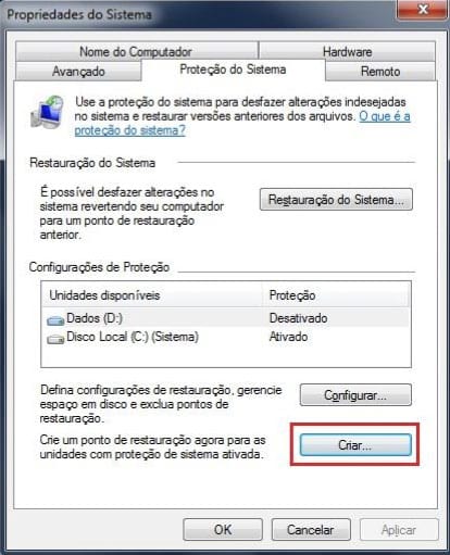 Como Criar Um Ponto De Restauração De Sistema No Windows 7 5325