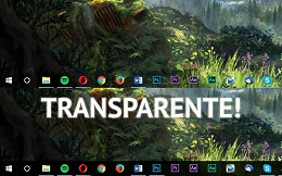 Como deixar a barra de tarefas transparente no Windows 10?