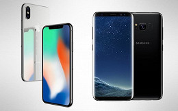 Galaxy S8 ganha de lavada dos iPhones X e 8 em testes de autonomia e resistência.