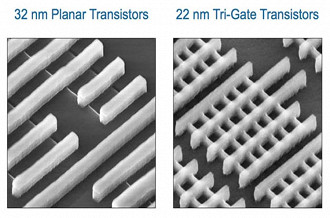 32 nanômetros - planar vs 22 nanômetros - 3D
