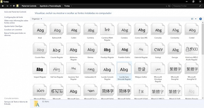 Como Gerenciar Suas Fontes No Windows 10 8595