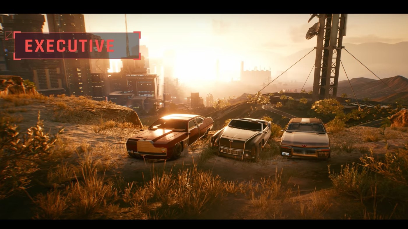 Trailer de Cyberpunk 2077 mostra carros brilhantes e um Porsche 911 de 1977