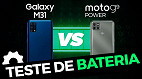 6000mAh! Galaxy M31 vs Moto G9 Power teste lado a lado de bateria