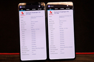 App CPU-Z informando que o processador do M51 é Snapdragon 730