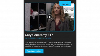 Amazon Prime confirma temporada 17 de Grey´s Anatomy