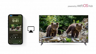 AirPlay em TVs LG com web OS. Fonte: LG