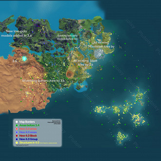 Mapa contendo a nova região de Fontaine de Genshin Impact 4.0 é vazado. Fonte: Reddit