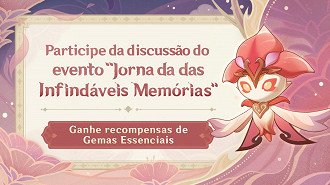 Banner do evento Jornada das Infindáveis Memórias em Genshin Impact que dá Gemas Essenciais grátis para os jogadores. Fonte: HoYoLAB