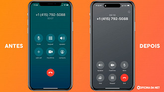 Antes e depois botão chamadas no iPhone; Prints: cnbc.com