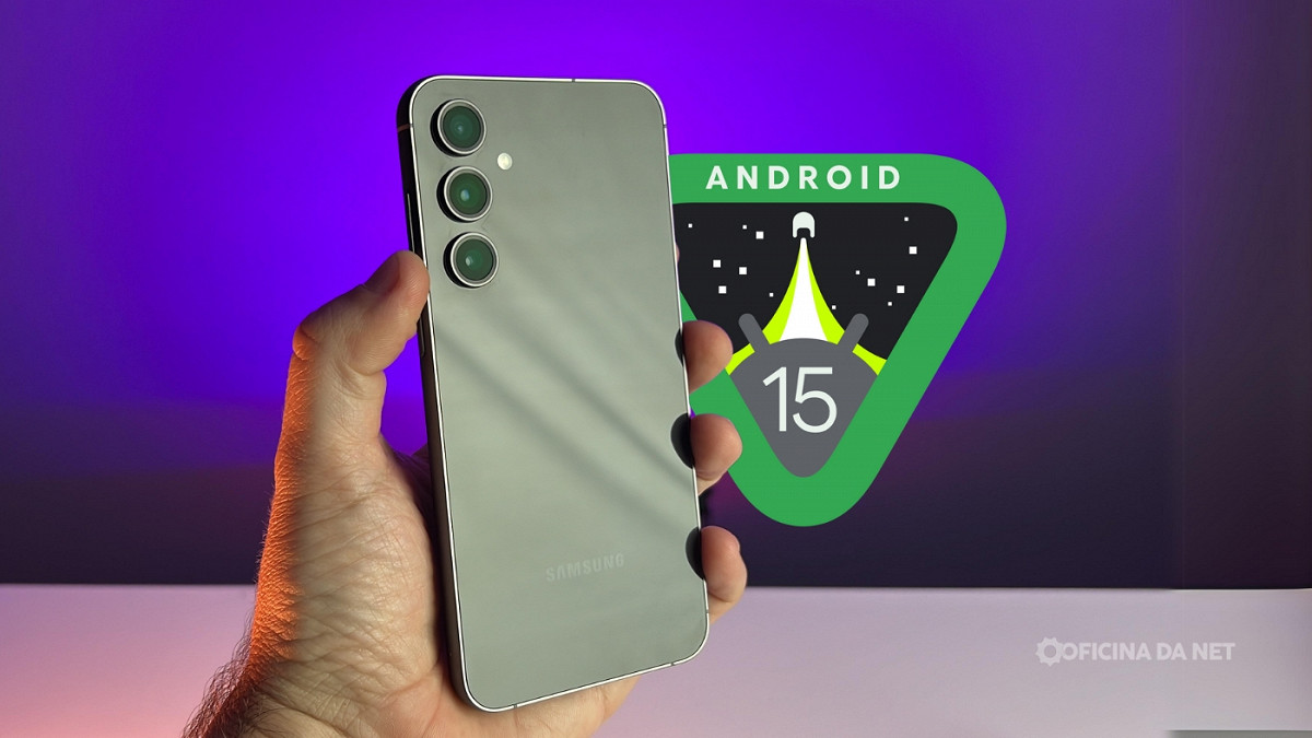 Quais celulares receberão o Android 15. Imagem: Oficina da Net