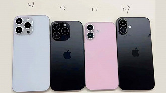 Os 4 modelos de iPhone 16 (Imagem: Sonny Dickson/X)
