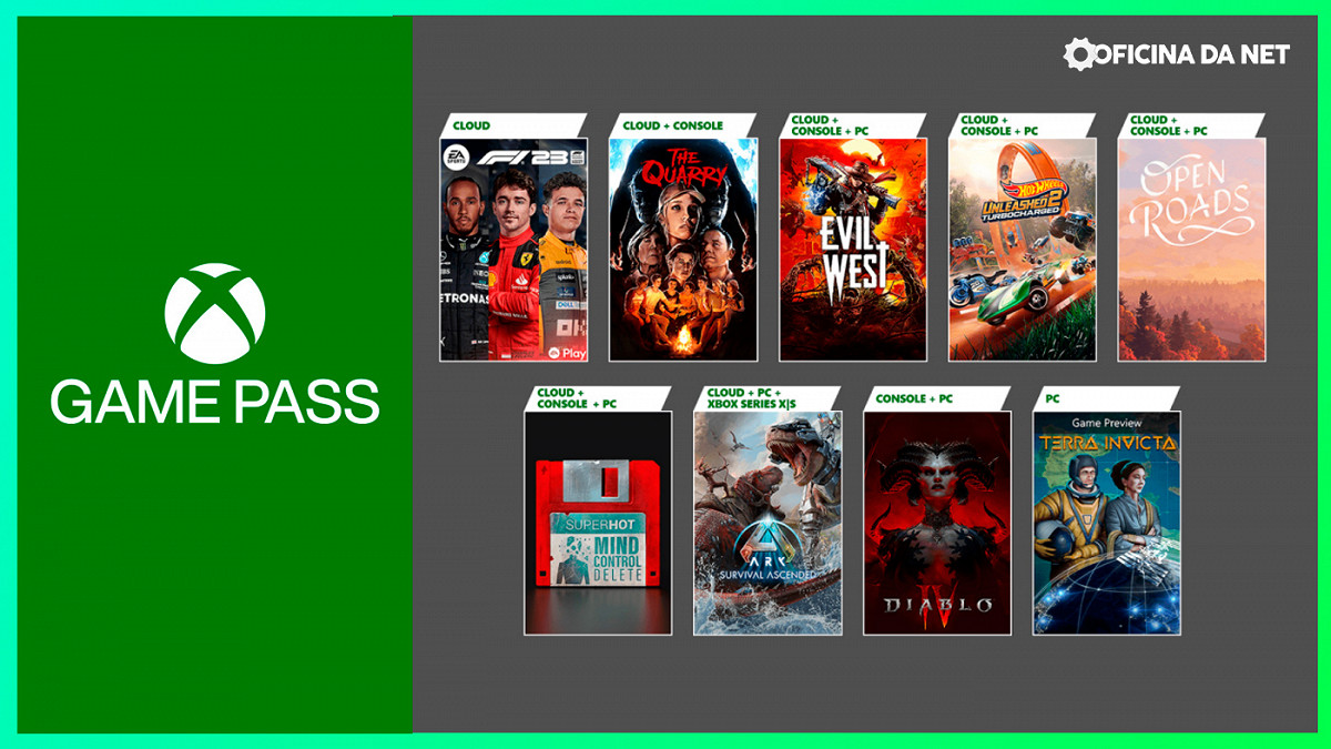 Nova lista de jogos Xbox Game Pass