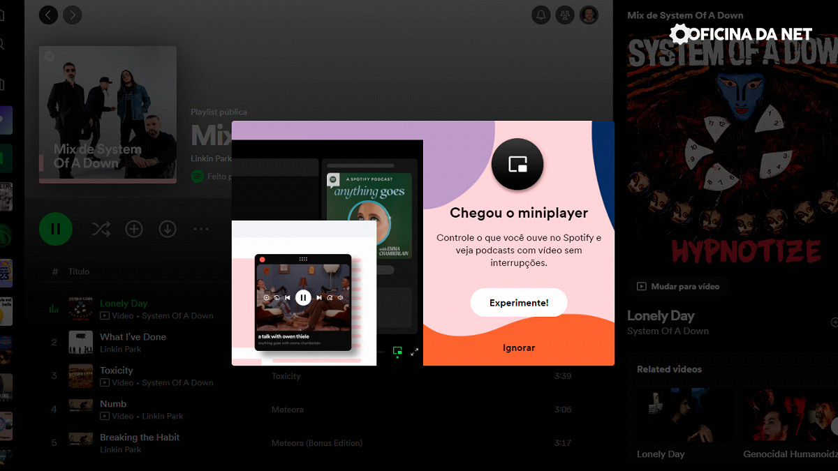 Já usou o Miniplayer do Spotify?