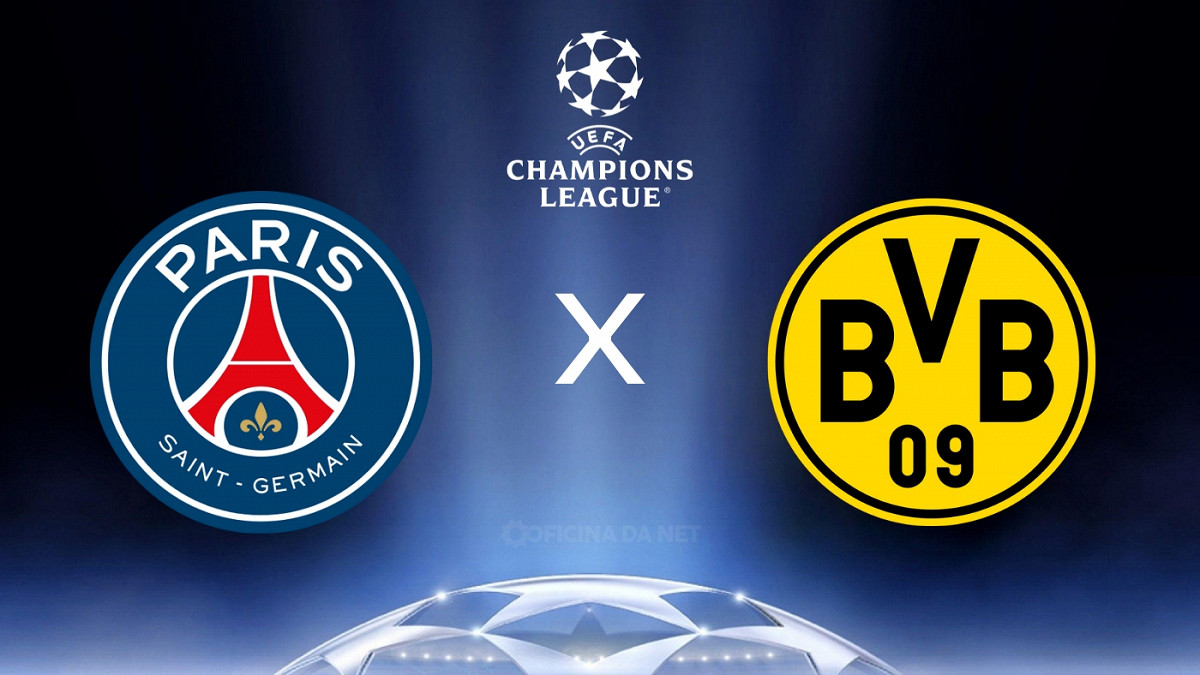 Onde assistir a PSG x Borussia Dortmund hoje na Champions. Imagem: Oficina da Net