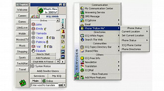 Quem lembra desse layout único e inovador do ICQ na época?