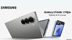 Galaxy Z Flip 6 e Z Fold 6 aparecem em imagem promocional oficial