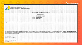 Certificado de homologação da Anatel para o Moto G85