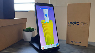 Moto G34 na quinta etapa do nosso teste de bateria. Fonte: Oficina da Net