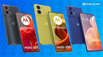 O Moto G85 estará disponível em 3 cores, ficando a critério do usuário qual a opção que mais lhe agrada