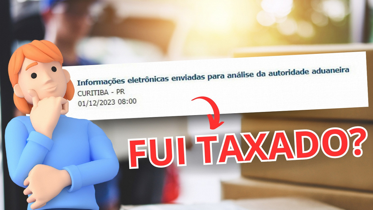 Status Informações eletrônicas enviadas para análise da autoridade aduaneira explicado. Fonte: Oficina da Net