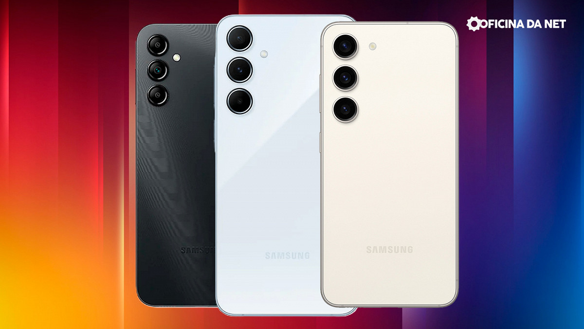 3 celulares da Samsung