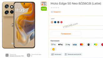 Motorola Edge 50 Neo aparece em varejista