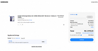 Galaxy S24 pela metade do preço no site da Samsung