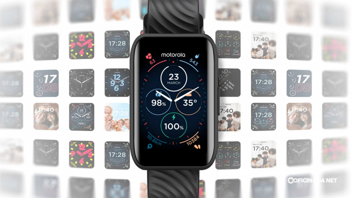 Moto Watch 40 chega ao Brasil. Imagem: Motorola/Reprodução