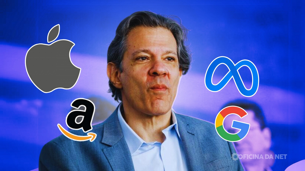 Apple, Meta, Google e Amazon podem ser taxadas no Brasil. Imagem: Adalton Bonaventura/ON