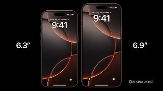 Telas do iPhone 16 Pro e Pro Max ficaram maiores. Imagem: Apple/Reprodução