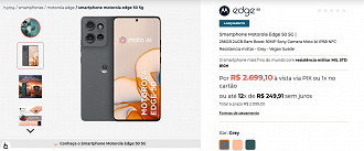 Edge 50 á venda no Brasil, assim de repente. Imagem: Captura de tela/Reprodução