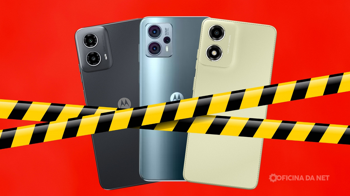 Moto E14, Moto G23 e Moto G34 são os piores celulares da Motorola hoje. Imagem: Oficina da Net