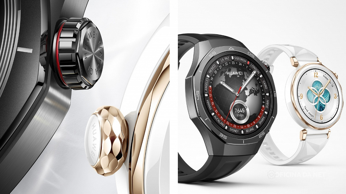 Huawei Watch GT 5 e GT 5 Pro com descontos no Brasil. Imagem: Huawei/Reprodução