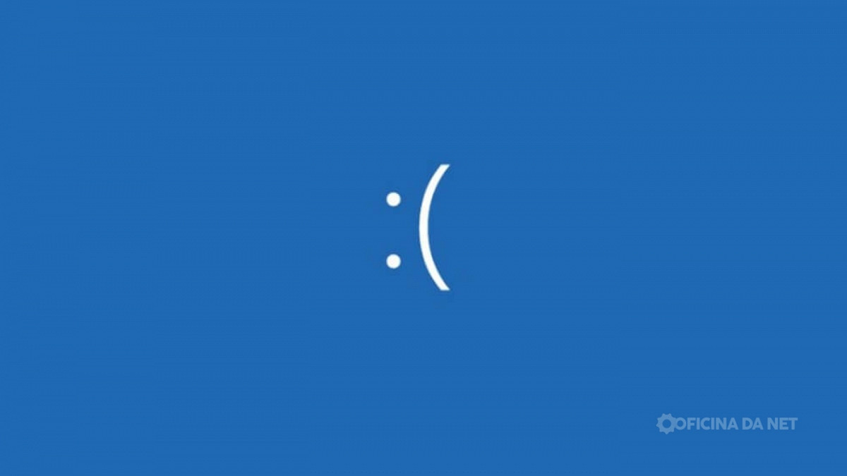 Atualização KB5043145 do Windows 11 causando tela azul da morte. Imagem: Oficina da Net